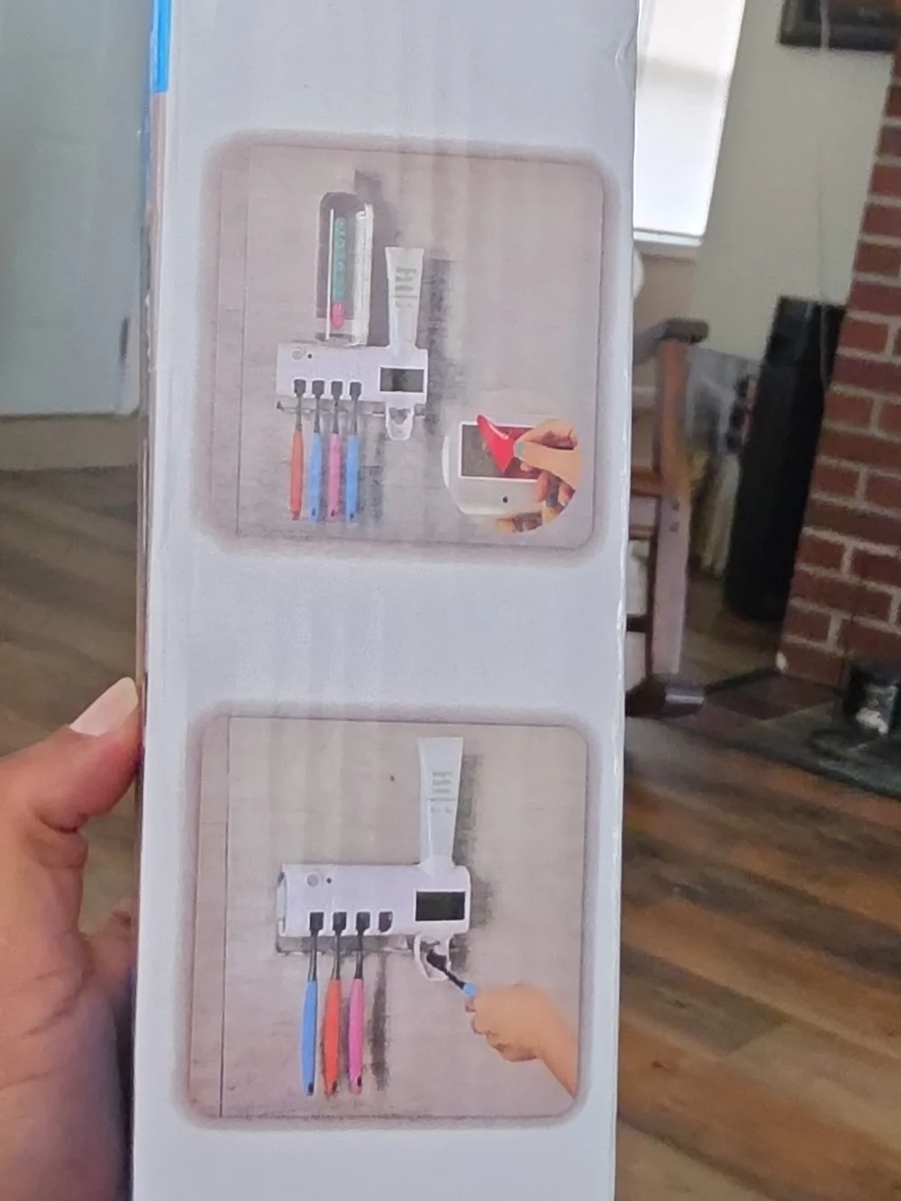 Multi-function Toothbrush Sterilizer Wall Mount - White